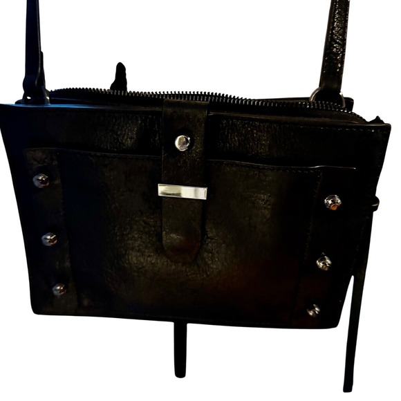 Botkier Warren City‎ Crossbody Bag Black Leather NWT Studded Purse $228 - Picture 13 of 15